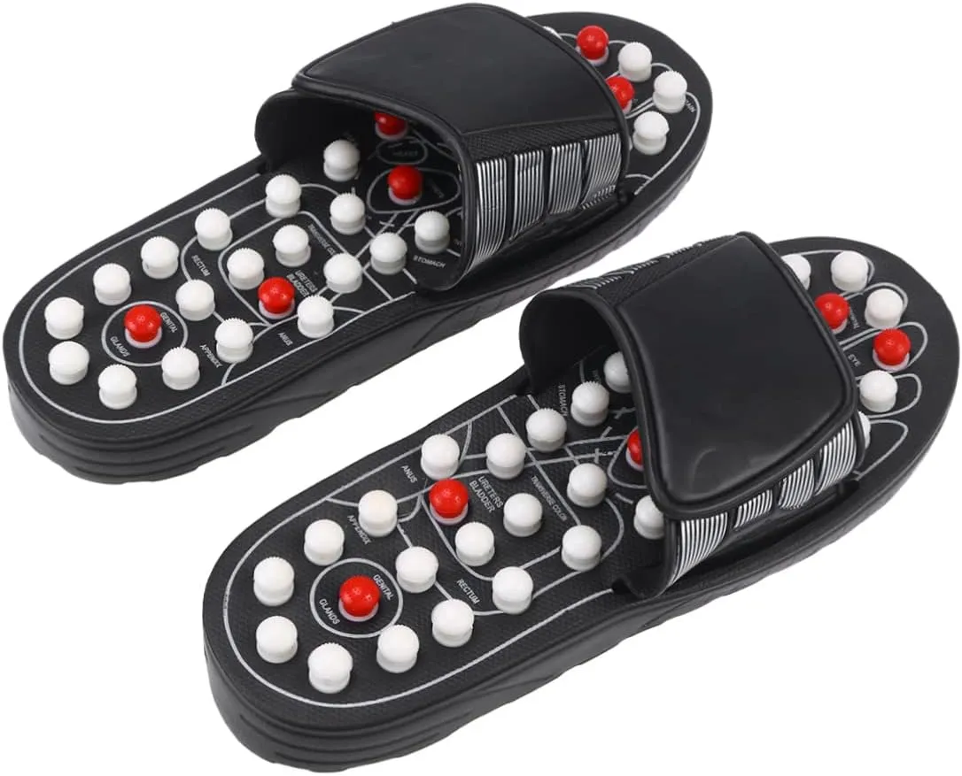 Beaupretty Foot Health Massage Shoes 's Reflexology Sandals Plantar Relief Rotating Tai Chi Gossip Portable Foot Size 40-41