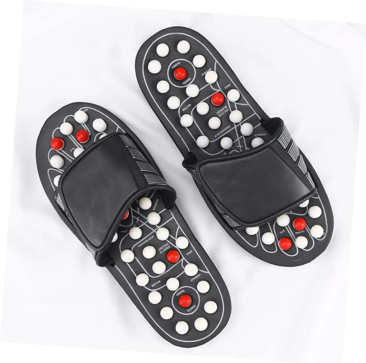 Beaupretty Foot Health Massage Shoes 's Reflexology Sandals Plantar Relief Rotating Tai Chi Gossip Portable Foot Size 40-41