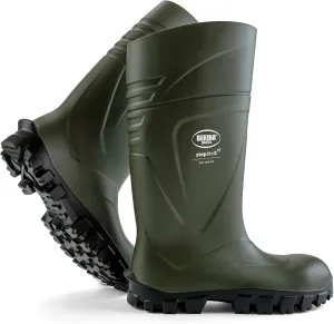 Bekina StepliteX Solidgrip O4 Waterproof Wellington Boots for Men and Women - Lightweight Non Slip Insulated Work Boots with SRC Certified Traction Outsoles, Green - 14 Men/16 Women