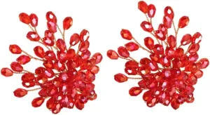 BESPORTBLE 2pcs Shoe Clip Clips Bachelorette Wedding Shoe Buckles Rhinestone Bridal Shoes Buckles Decorative Women Shoes Clip Buckles Party Wedding Shoes Decorations Red Crystal