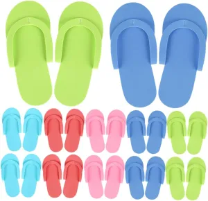 BESPORTBLE Universal Size Disposable Slippers Pedicure Footwear Beach Party Slippers Eva Material Skid-proof Random