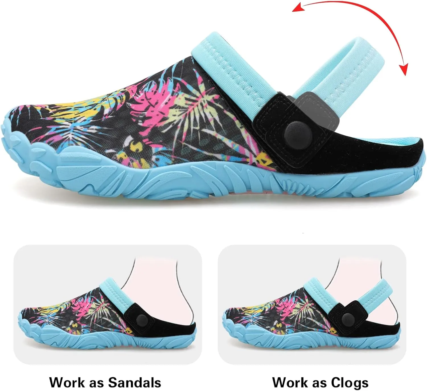 Besroad Outdoor Hiking Slip on Sandals Sports Water Shoes Fashion Sneakers Slippers Classic Clogs for Women Men