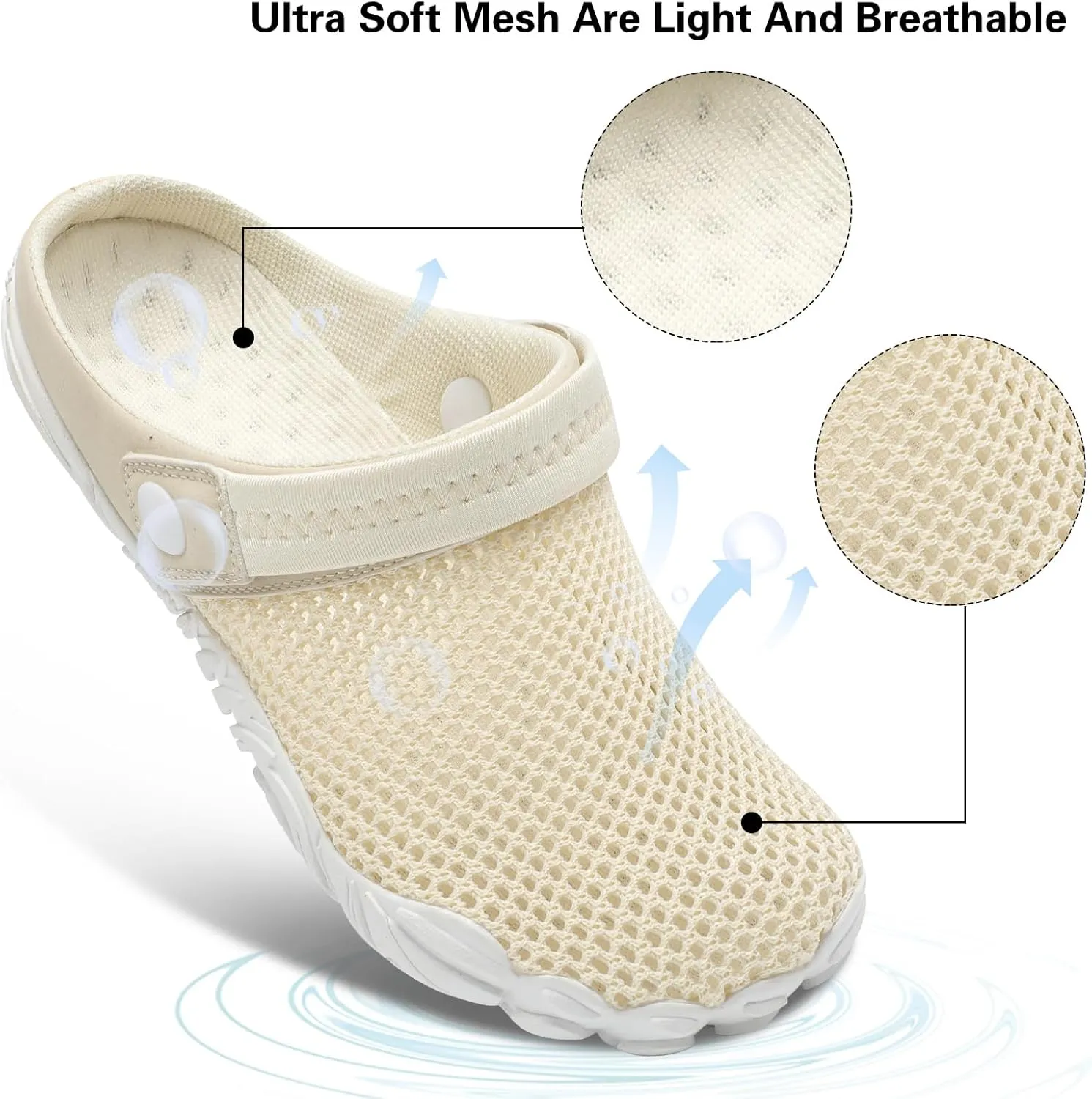 Besroad Outdoor Hiking Slip on Sandals Sports Water Shoes Fashion Sneakers Slippers Classic Clogs for Women Men