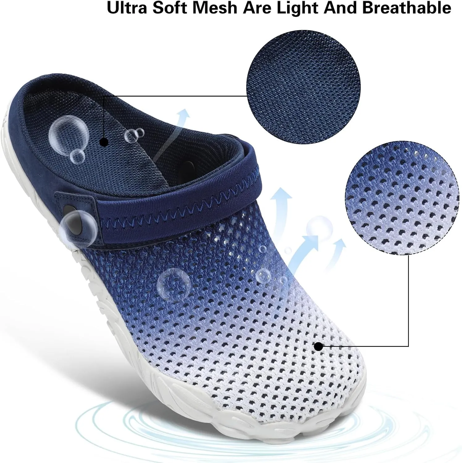 Besroad Outdoor Hiking Slip on Sandals Sports Water Shoes Fashion Sneakers Slippers Classic Clogs for Women Men