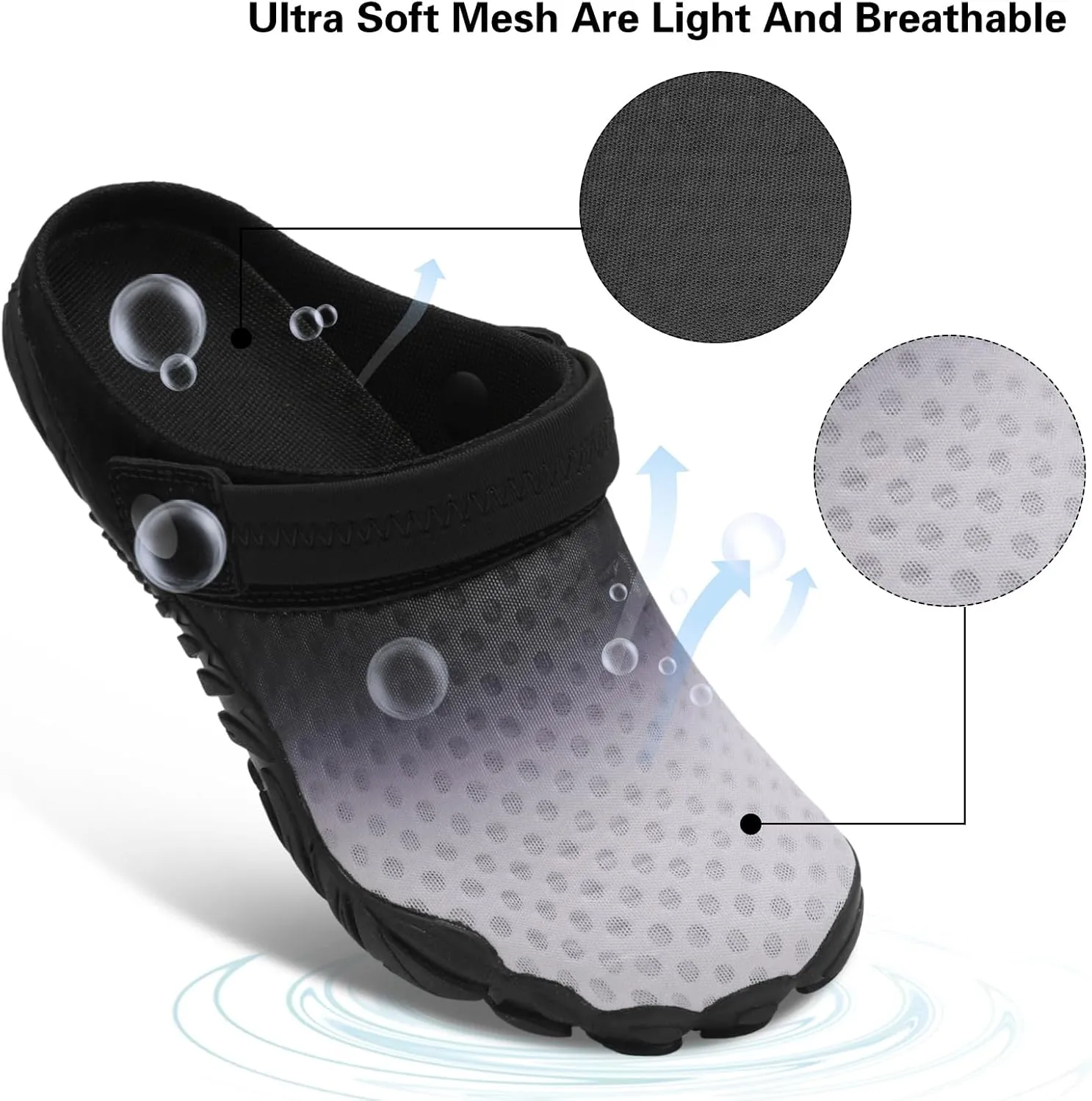 Besroad Outdoor Hiking Slip on Sandals Sports Water Shoes Fashion Sneakers Slippers Classic Clogs for Women Men