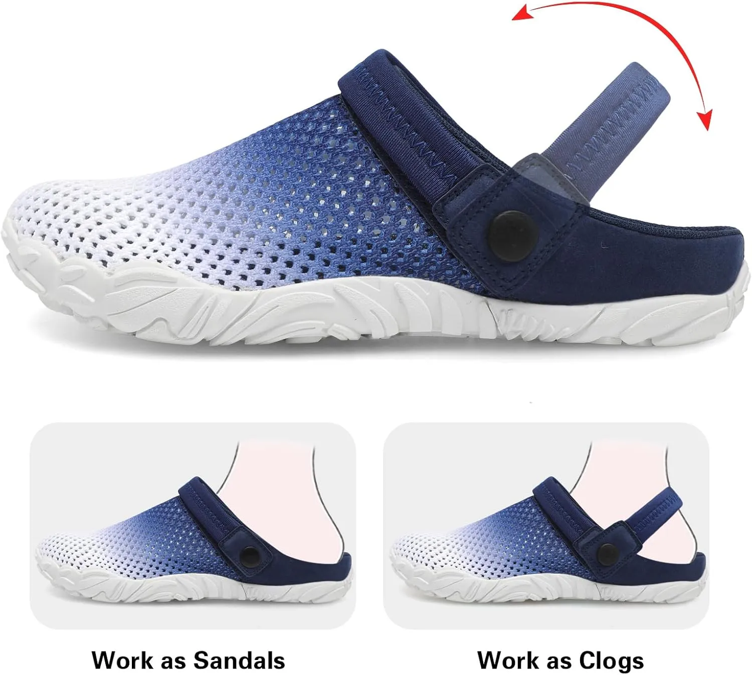 Besroad Outdoor Hiking Slip on Sandals Sports Water Shoes Fashion Sneakers Slippers Classic Clogs for Women Men