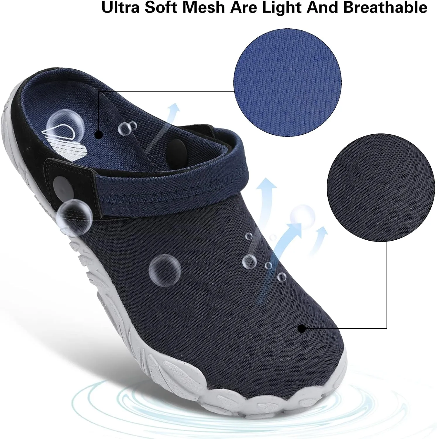 Besroad Outdoor Hiking Slip on Sandals Sports Water Shoes Fashion Sneakers Slippers Classic Clogs for Women Men