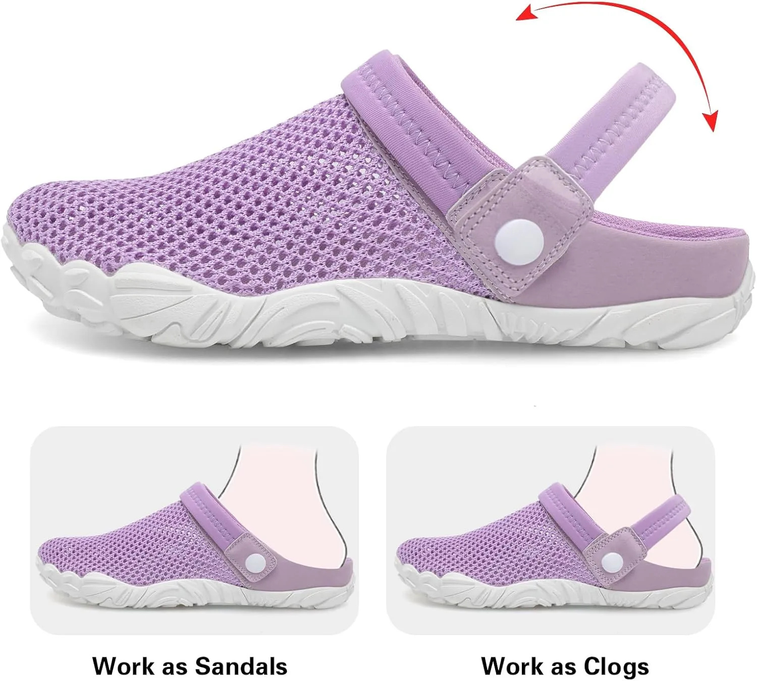 Besroad Outdoor Hiking Slip on Sandals Sports Water Shoes Fashion Sneakers Slippers Classic Clogs for Women Men