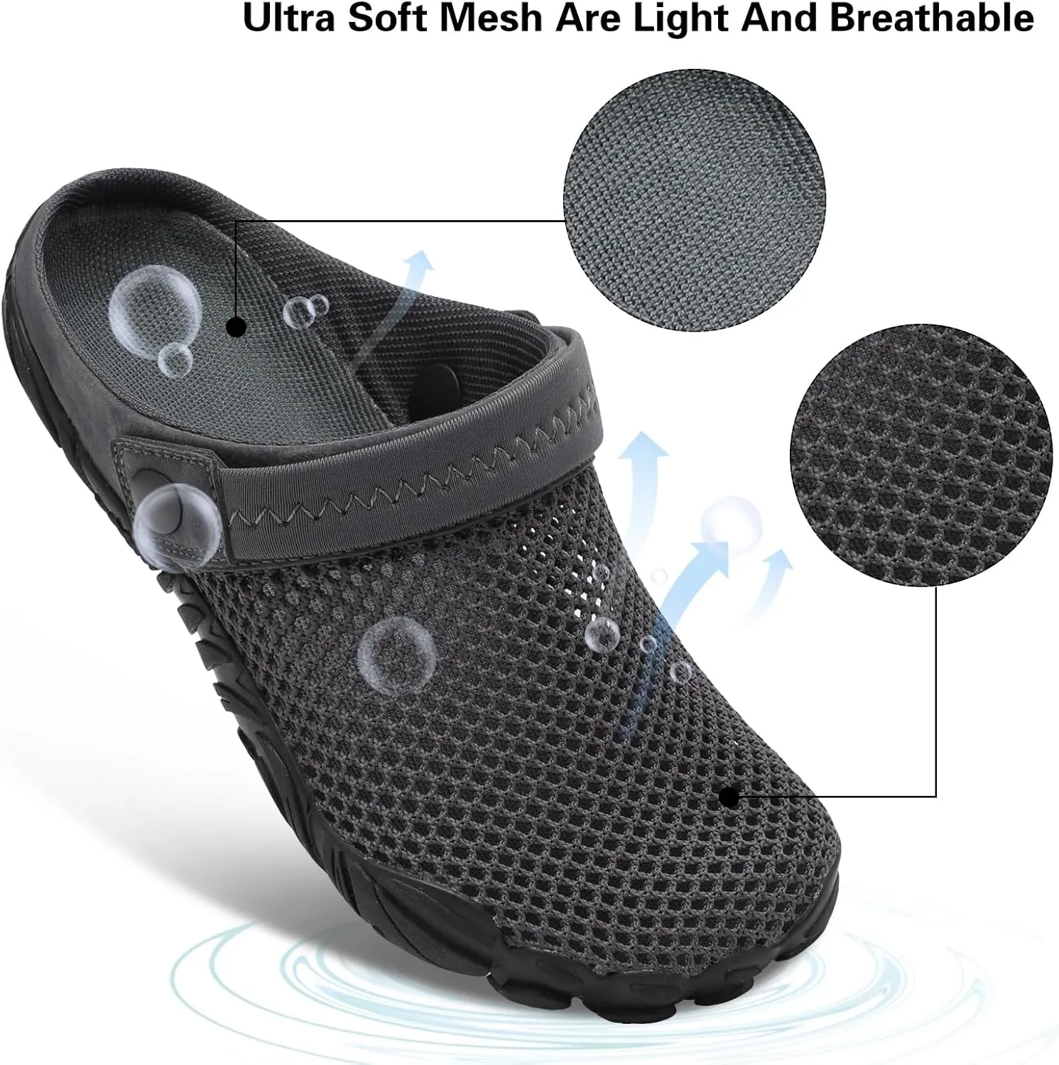 Besroad Outdoor Hiking Slip on Sandals Sports Water Shoes Fashion Sneakers Slippers Classic Clogs for Women Men