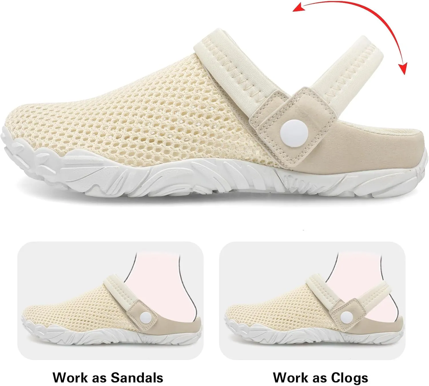 Besroad Outdoor Hiking Slip on Sandals Sports Water Shoes Fashion Sneakers Slippers Classic Clogs for Women Men