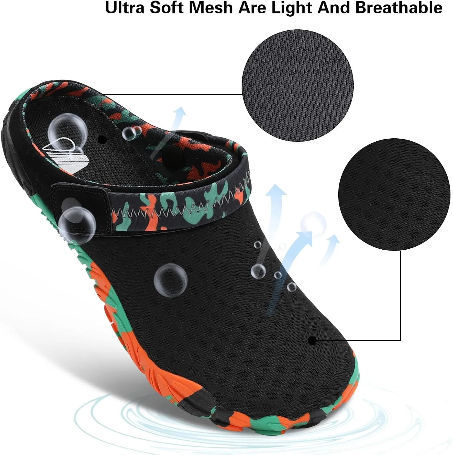 Besroad Outdoor Hiking Slip on Sandals Sports Water Shoes Fashion Sneakers Slippers Classic Clogs for Women Men