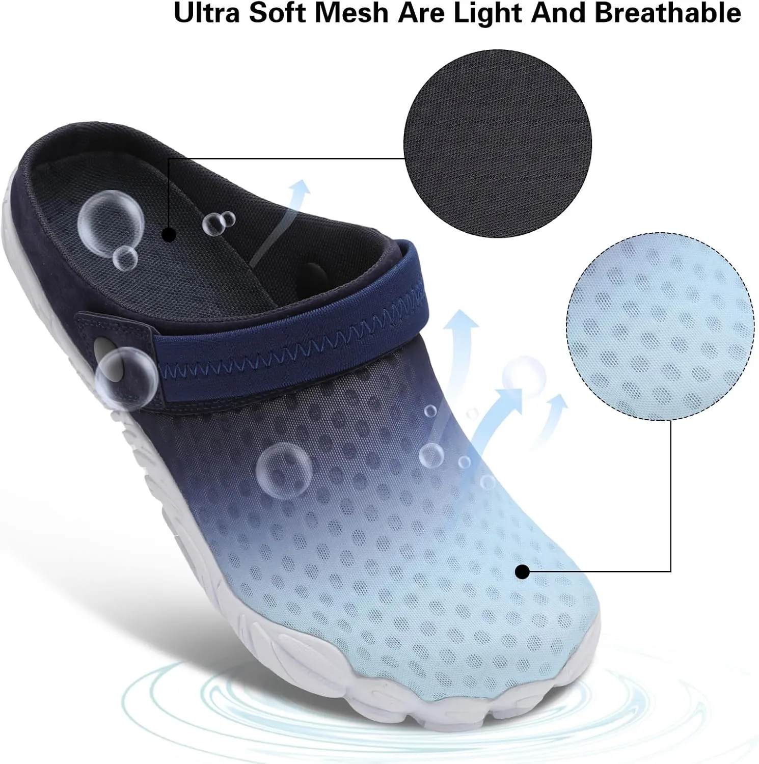 Besroad Outdoor Hiking Slip on Sandals Sports Water Shoes Fashion Sneakers Slippers Classic Clogs for Women Men