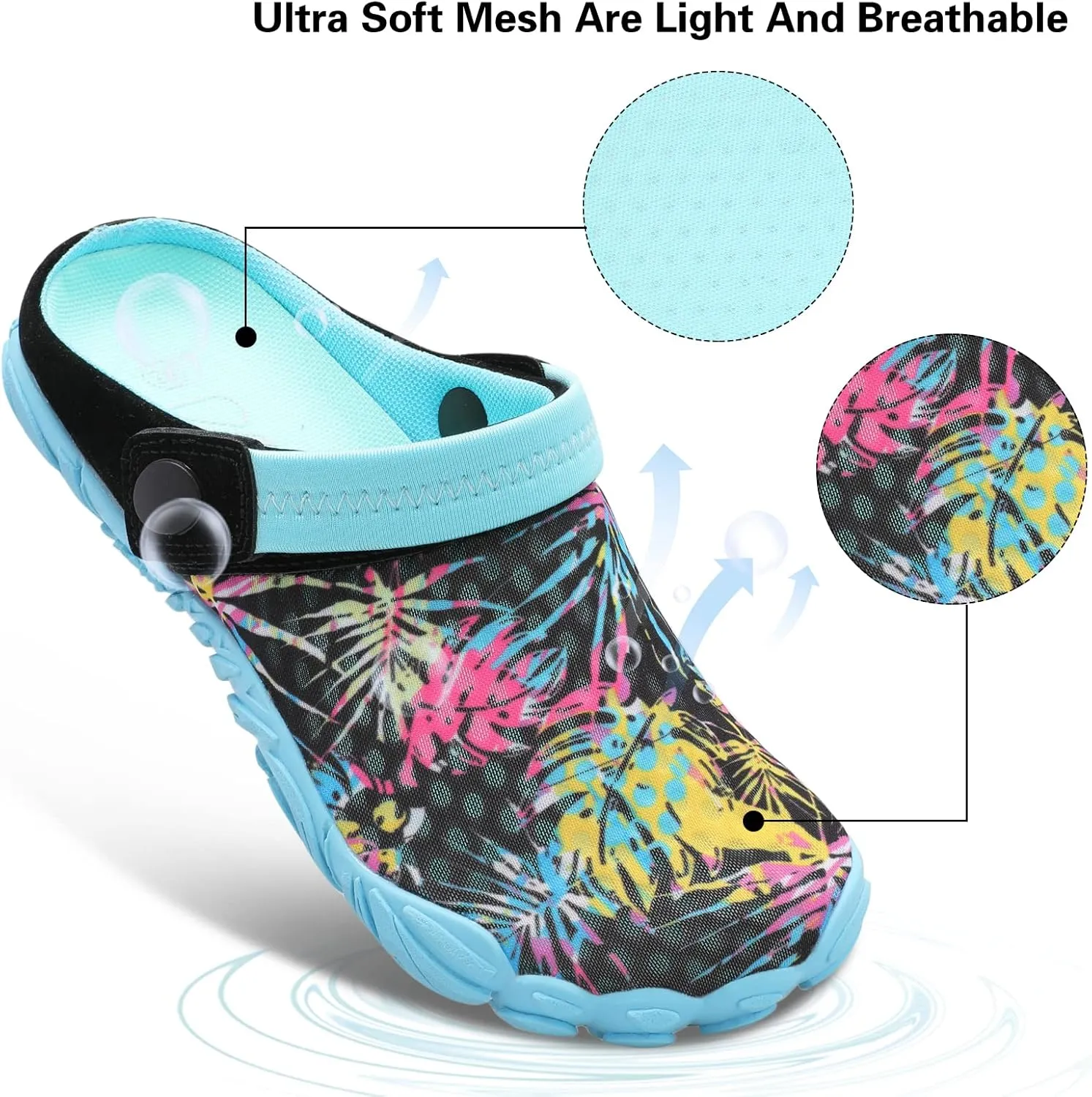 Besroad Outdoor Hiking Slip on Sandals Sports Water Shoes Fashion Sneakers Slippers Classic Clogs for Women Men