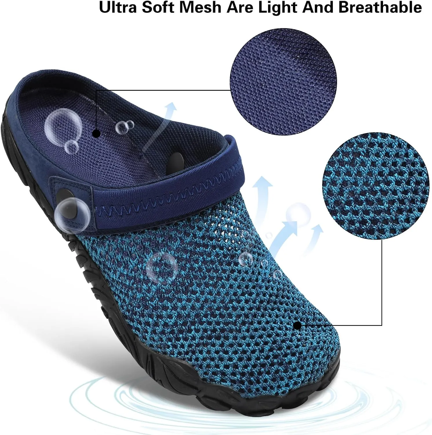 Besroad Outdoor Hiking Slip on Sandals Sports Water Shoes Fashion Sneakers Slippers Classic Clogs for Women Men
