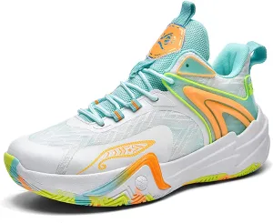 Big Kids Basketball Shoes for Boys and Girls - Comfortable Durable Sneakers, Non-Slip Traction & Vibrant Colors for Sports Training, Indoor/Outdoor Games
