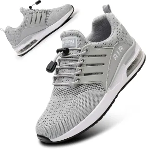 BOGOVER Womens Lightweight Air Running Shoes, Breathable Gym Jogging Running Tennis Sneakers with Air Cushion,No Tie