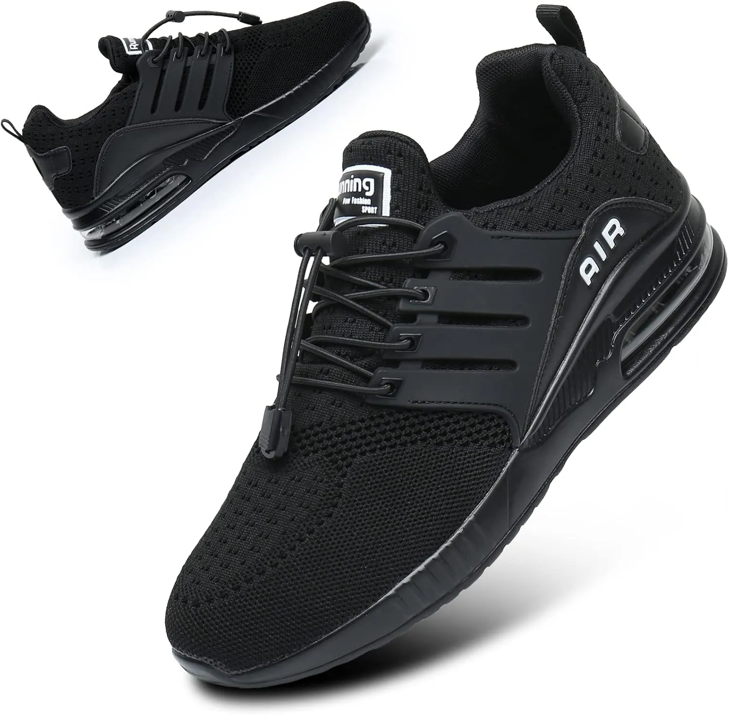 BOGOVER Womens Lightweight Air Running Shoes, Breathable Gym Jogging Running Tennis Sneakers with Air Cushion,No Tie
