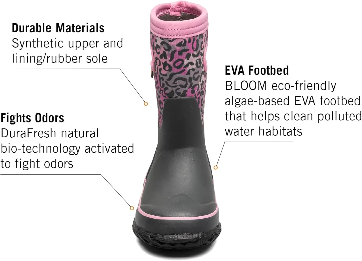 BOGS Grasp Kids Waterproof Insulated All Weather Rain Boots Mud Boots I For Snow, Rain, Winter, Mud and Cold Weather for Toddlers, Girls, Boys, Unisex