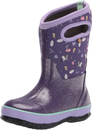 Bogs Kids Classic Flower Stripes Winter Snow Boot