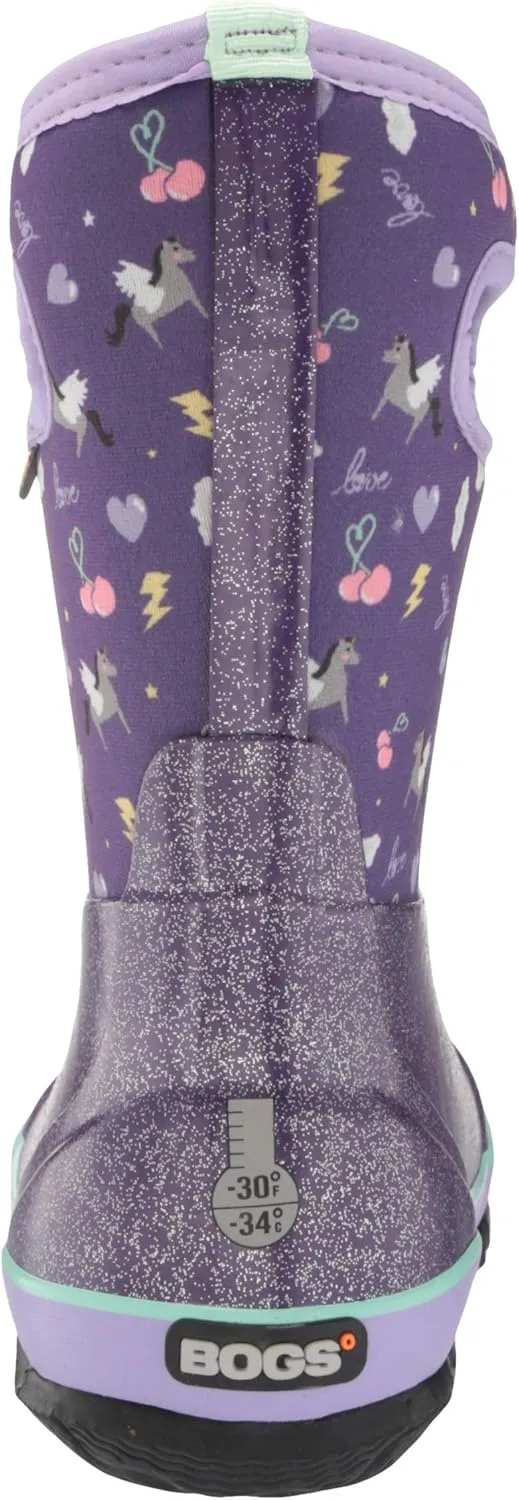 Bogs Kids Classic Flower Stripes Winter Snow Boot