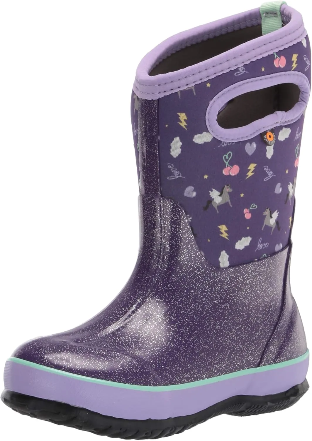Bogs Kids Classic Flower Stripes Winter Snow Boot