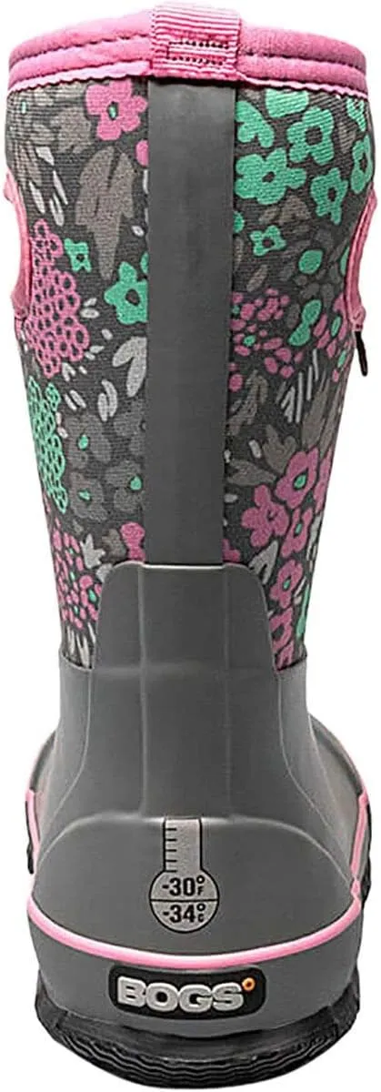 Bogs Kids Classic Flower Stripes Winter Snow Boot