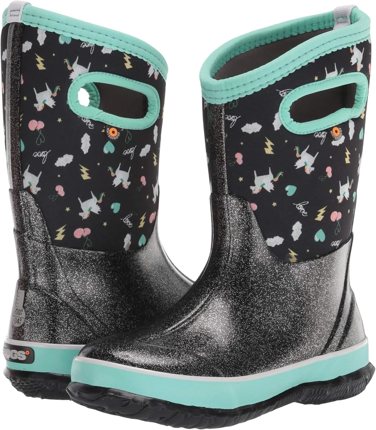 Bogs Kids Classic Flower Stripes Winter Snow Boot