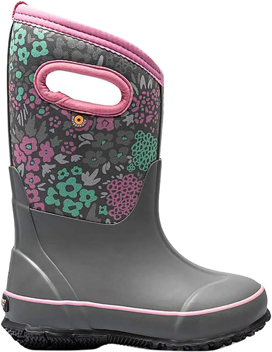 Bogs Kids Classic Flower Stripes Winter Snow Boot