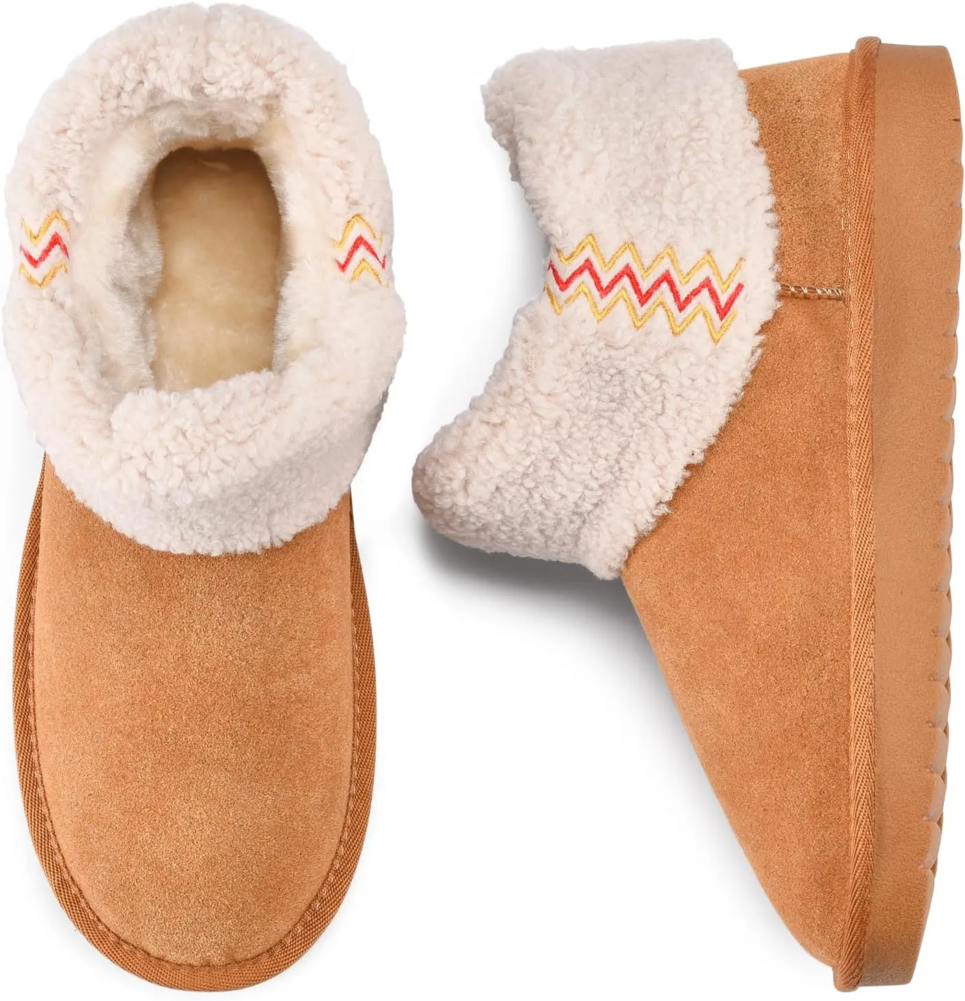 Boots for Women Genuine Suede Ankle Winter Boots Anti Slip Snow Fur Lining Mini Boots Platform Furry Booties