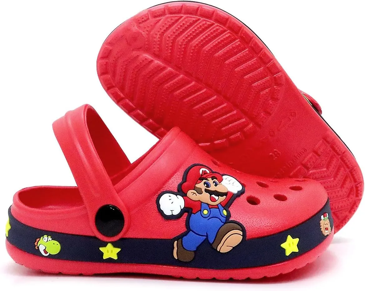 Boys Girls Clogs Cute Cartoon Toddler Garden Clogs Slip On Water Shoes Beach Slippers Sandals Children Slides