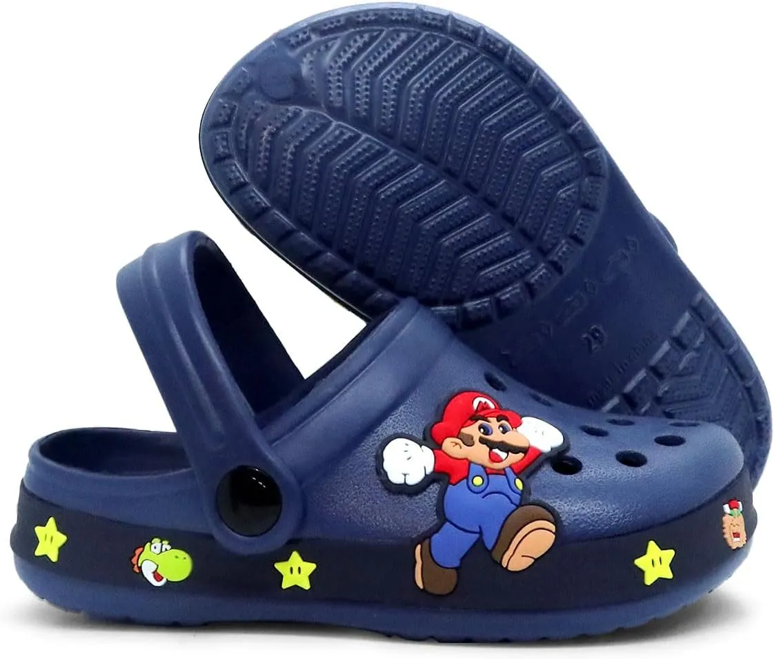 Boys Girls Clogs Cute Cartoon Toddler Garden Clogs Slip On Water Shoes Beach Slippers Sandals Children Slides