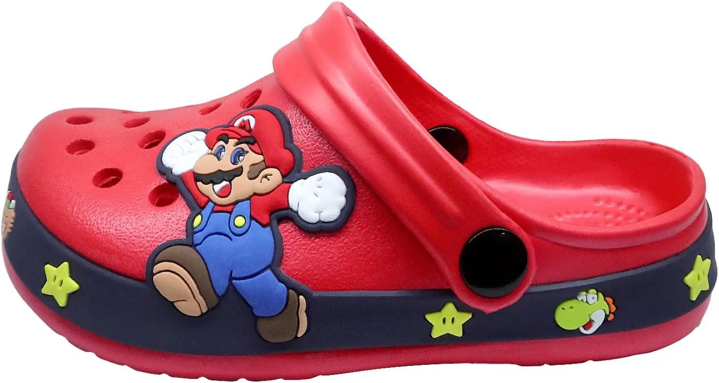Boys Girls Clogs Cute Cartoon Toddler Garden Clogs Slip On Water Shoes Beach Slippers Sandals Children Slides