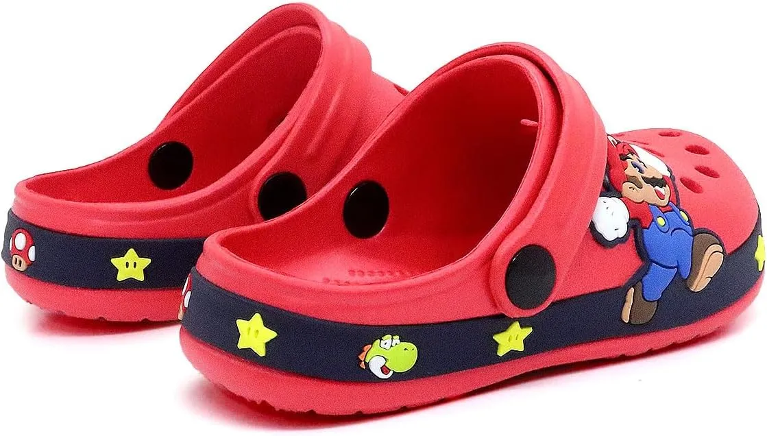 Boys Girls Clogs Cute Cartoon Toddler Garden Clogs Slip On Water Shoes Beach Slippers Sandals Children Slides