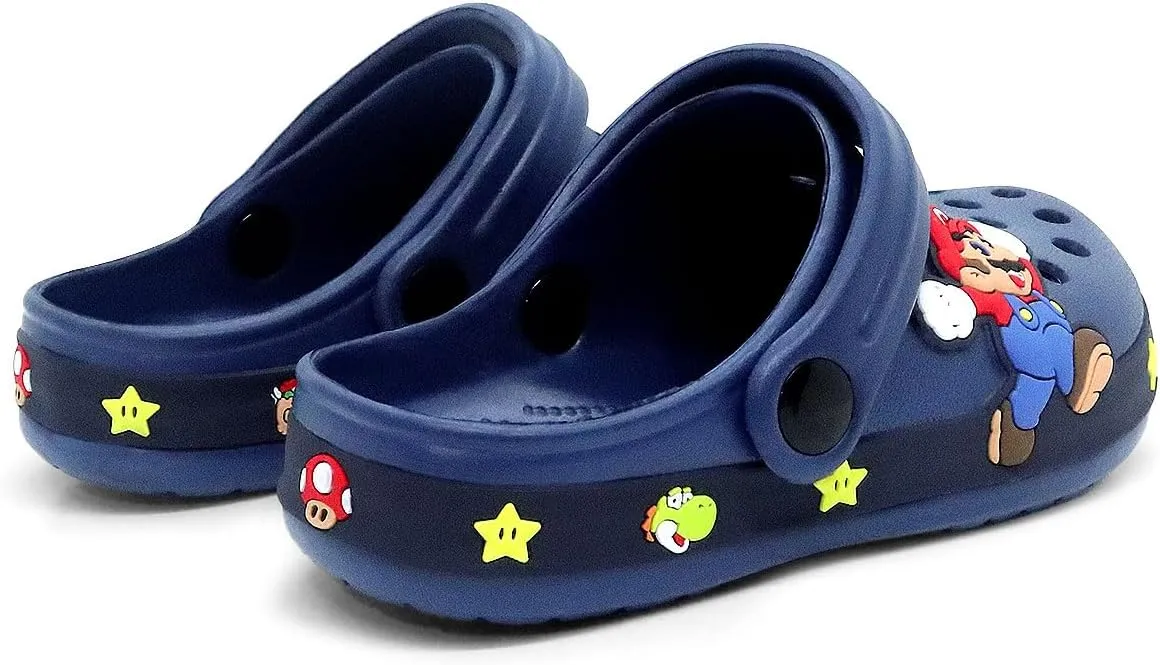 Boys Girls Clogs Cute Cartoon Toddler Garden Clogs Slip On Water Shoes Beach Slippers Sandals Children Slides
