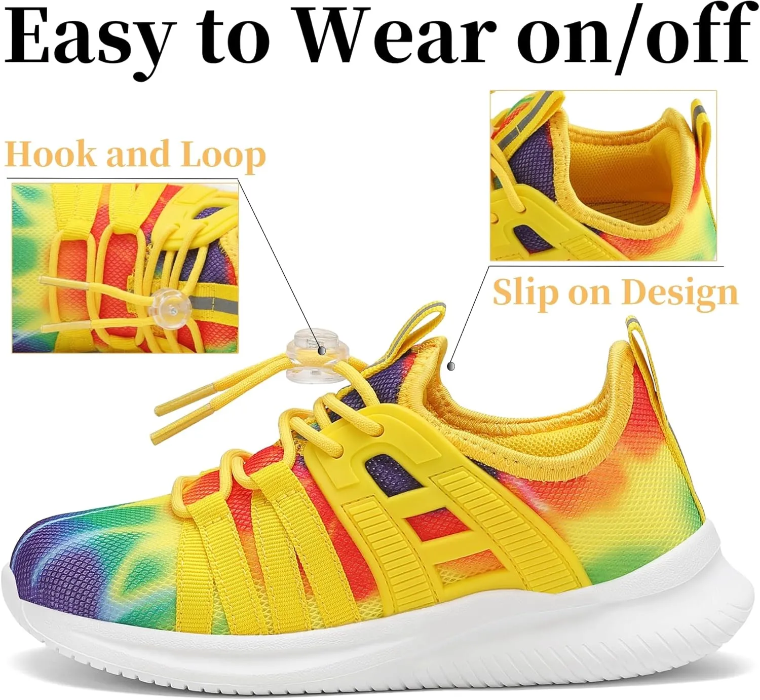 Boys Girls Sneakers Lightweight Kids Tennis Shoes Breathable Running Shoes Comfortable Toddler/Little Kid/Big Kid