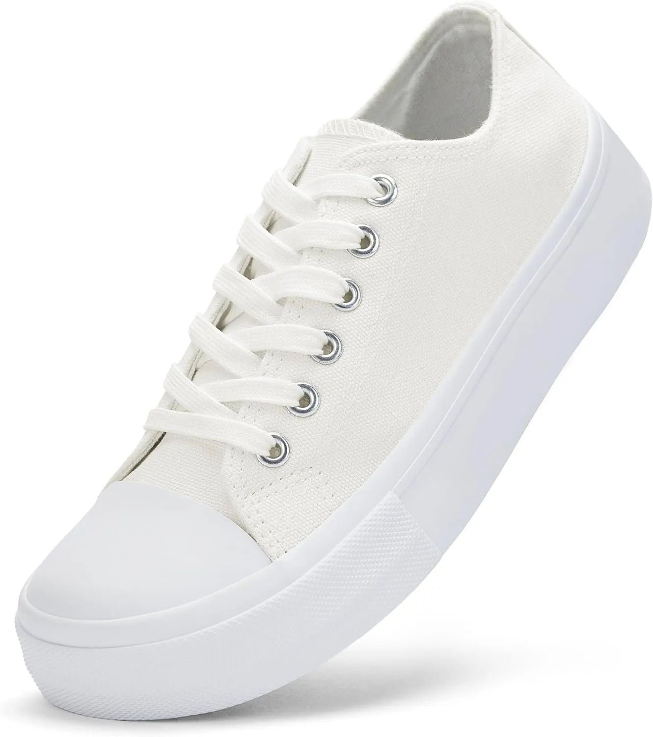 Canvas Shoes for Women Classic Fashion Sneakers Lace Up Low Top Canvas Casual Sneakers Lightweight Breathable Comfort Wide Toe Shoes