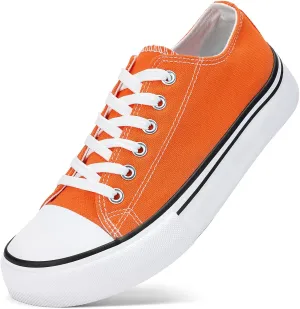 Canvas Shoes for Women Classic Fashion Sneakers Lace Up Low Top Canvas Casual Sneakers Lightweight Breathable Comfort Wide Toe Shoes