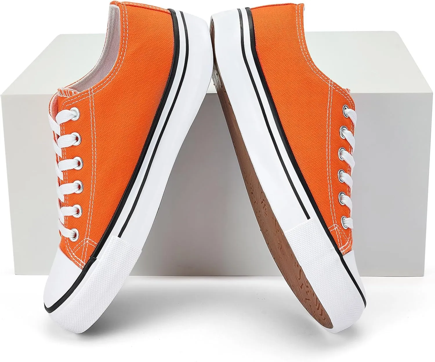 Canvas Shoes for Women Classic Fashion Sneakers Lace Up Low Top Canvas Casual Sneakers Lightweight Breathable Comfort Wide Toe Shoes