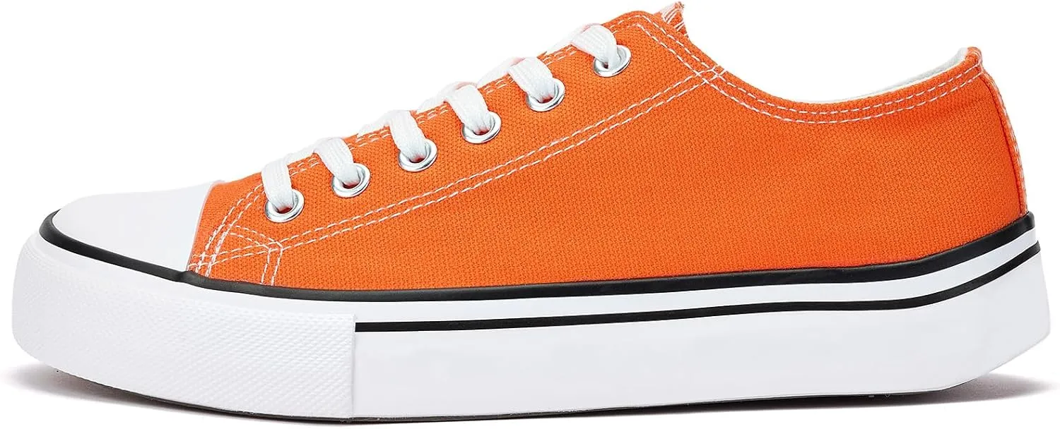 Canvas Shoes for Women Classic Fashion Sneakers Lace Up Low Top Canvas Casual Sneakers Lightweight Breathable Comfort Wide Toe Shoes