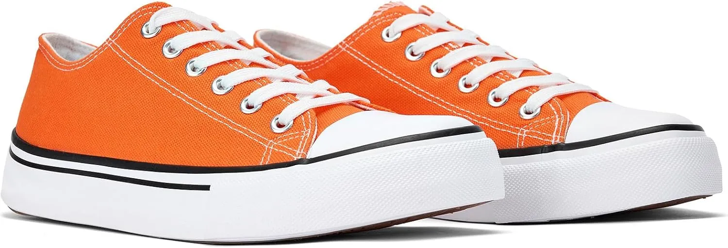 Canvas Shoes for Women Classic Fashion Sneakers Lace Up Low Top Canvas Casual Sneakers Lightweight Breathable Comfort Wide Toe Shoes