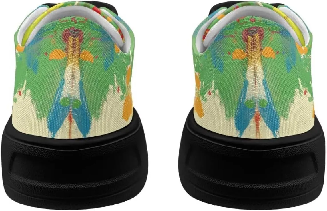 Canvas Shoes for Women Classic Fashion Sneakers Lace Up Low Top Casual Lightweight Breathable Sneakers Wide Toe Shoes