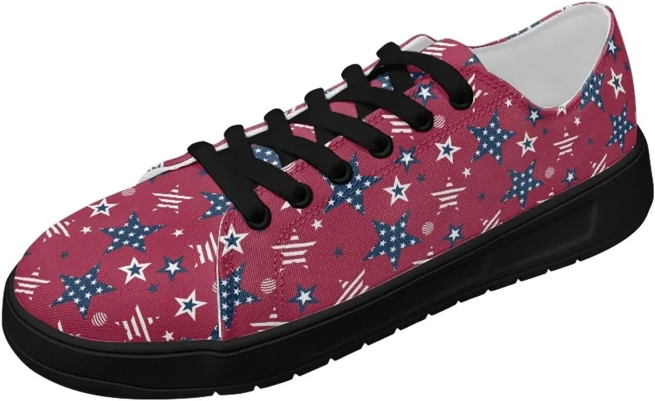 Canvas Shoes for Women Classic Fashion Sneakers Lace Up Low Top Casual Lightweight Breathable Sneakers Wide Toe Shoes