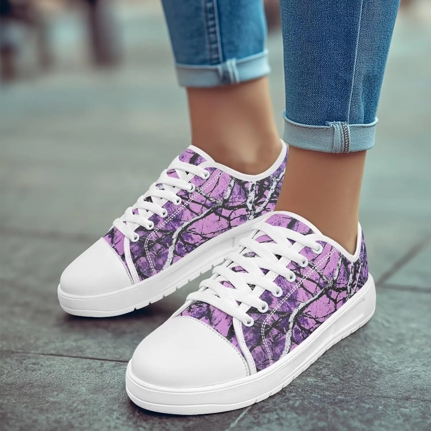 Canvas Shoes for Women Classic Mesh Breathable Lightweight Non-Slip Sneakers Slip On Tennis Walking Shoes US 5.5-13.5