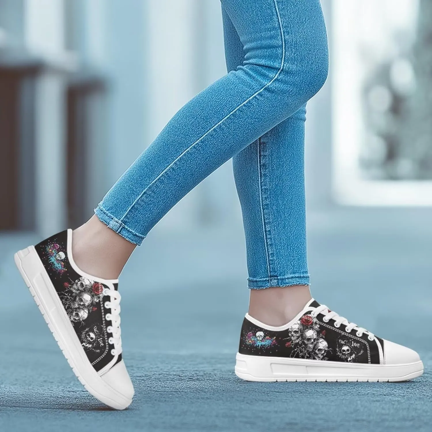 Canvas Shoes for Women Classic Mesh Breathable Lightweight Non-Slip Sneakers Slip On Tennis Walking Shoes US 5.5-13.5