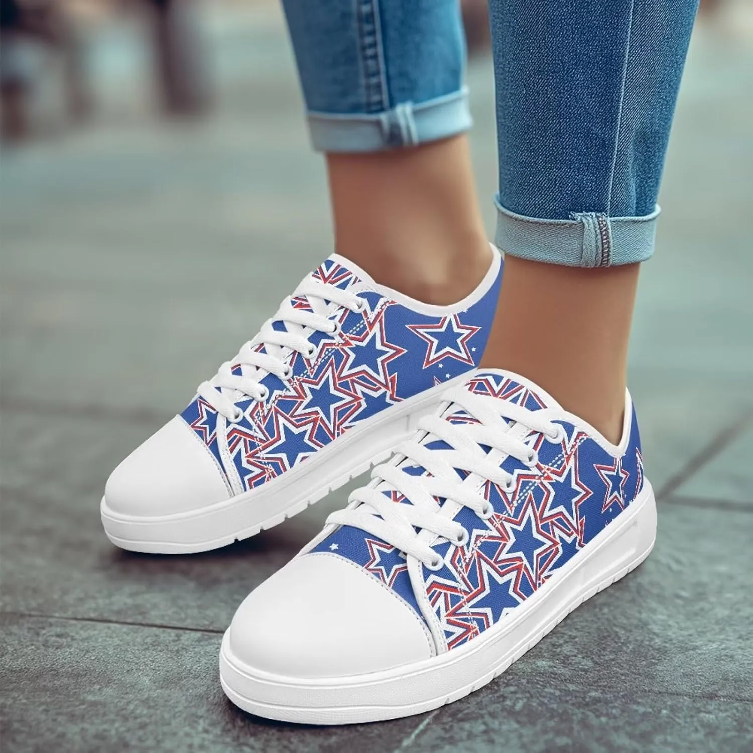 Canvas Shoes for Women Classic Mesh Breathable Lightweight Non-Slip Sneakers Slip On Tennis Walking Shoes US 5.5-13.5