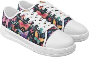 Canvas Shoes for Women Low Top Sneakers Girls Fashion Shoes Classic Comfortable Tennis Lace up Canvas Sneakers
