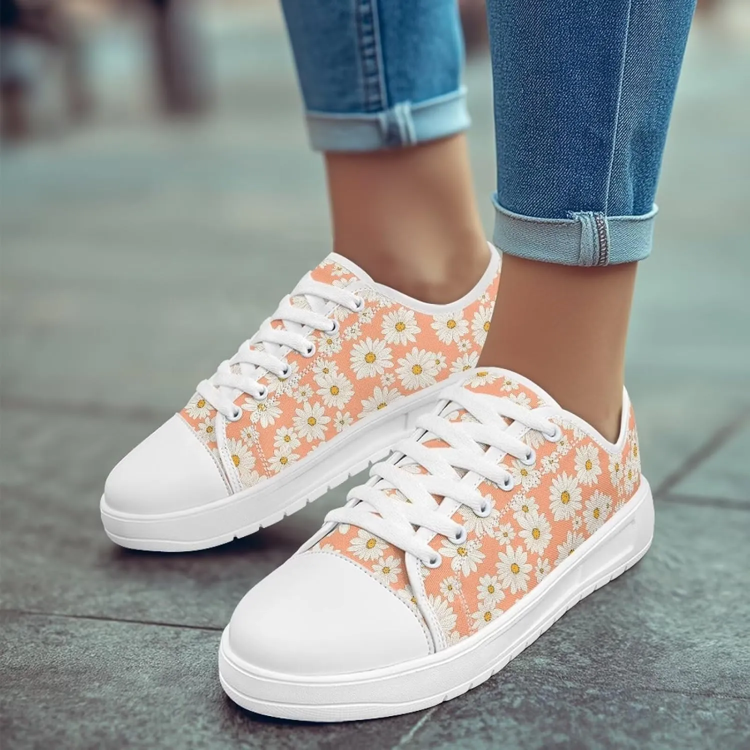 Canvas Shoes for Women Low Top Sneakers Girls Fashion Shoes Classic Comfortable Tennis Lace up Canvas Sneakers