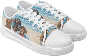 Canvas Shoes for Women Low Top Sneakers Girls Fashion Shoes Classic Comfortable Tennis Lace up Canvas Sneakers
