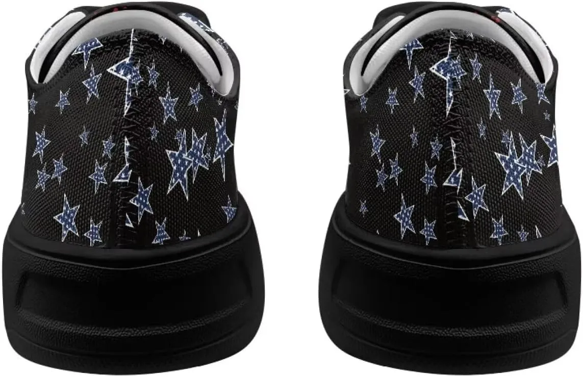 Canvas Shoes Lace-Up Low Top Sneakers Womens Fashion Casual Shoes Walking Comfortable Platform Canvas Sneakers