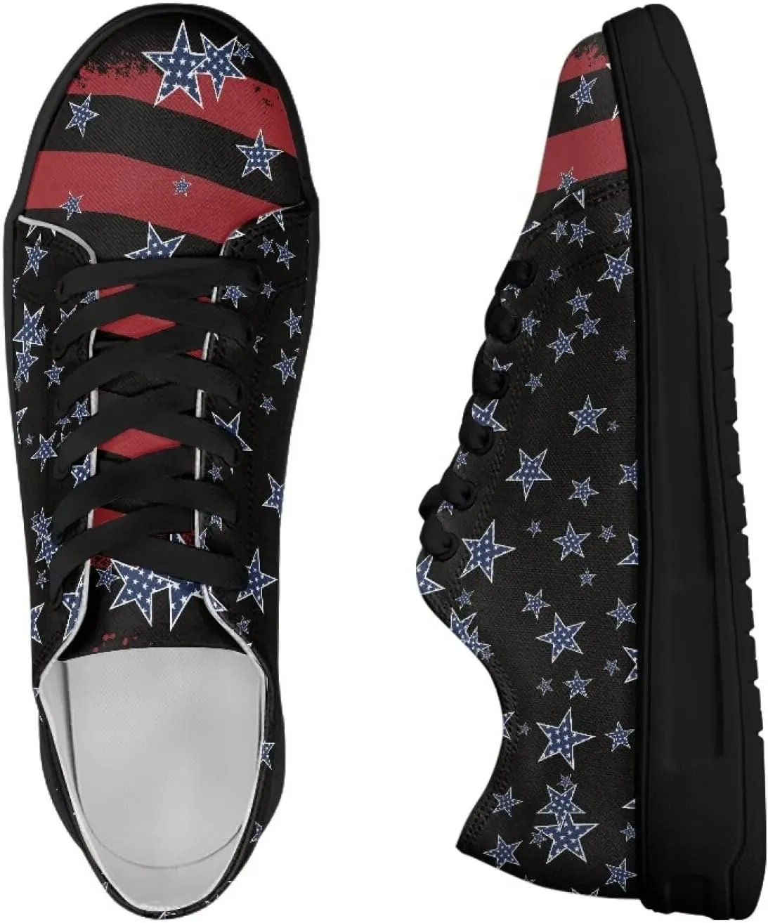 Canvas Shoes Lace-Up Low Top Sneakers Womens Fashion Casual Shoes Walking Comfortable Platform Canvas Sneakers